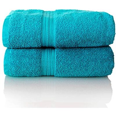Glart Premium zestaw ręczników frotte, seria frotte w 6 kolorach i 5 rozmiarach, kolor: turkusowy, 2 x ręcznik do sauny 70 x 200 cm Glart Premium zestaw ręczników frotte, seria frotte w 6 kolorach i 5 rozmiarach, kolor: turkusowy, 2 x ręcznik do sauny 70 x 200 cm