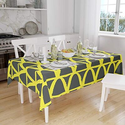 Bonamaison Dekoracja kuchenna, obrus, neonowy żółty, dym, 140 x 160 cm – zaprojektowany i wyprodukowany w Turcji Bonamaison Dekoracja kuchenna, obrus, neonowy żółty, dym, 140 x 160 cm – zaprojektowany i wyprodukowany w Turcji