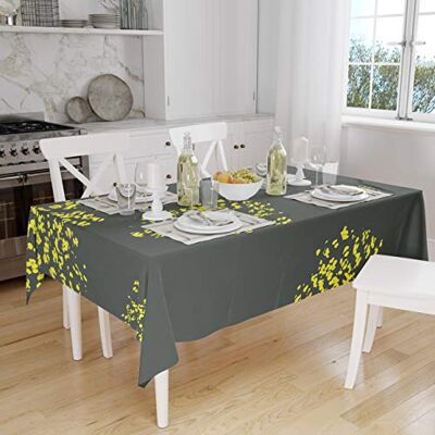 Bonamaison Dekoracja kuchenna, obrus, neonowy żółty, dym, 140 x 160 cm – zaprojektowany i wyprodukowany w Turcji Bonamaison Dekoracja kuchenna, obrus, neonowy żółty, dym, 140 x 160 cm – zaprojektowany i wyprodukowany w Turcji