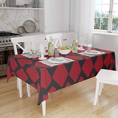 Bonamaison Dekoracja kuchenna, obrus, czerwony czarny, 140 x 160 cm zaprojektowany i wyprodukowany w Turcji Bonamaison Dekoracja kuchenna, obrus, czerwony czarny, 140 x 160 cm zaprojektowany i wyprodukowany w Turcji