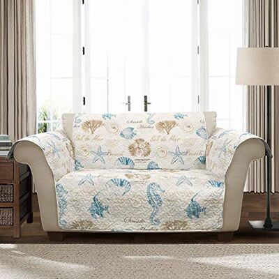 Lush Decor Ochraniacz na meble Loveseat, BlueTaupe Lush Decor Ochraniacz na meble Loveseat, BlueTaupe