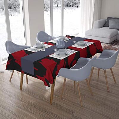 Bonamaison Dekoracja kuchenna, obrus, czerwony czarny, 140 x 200 cm zaprojektowany i wyprodukowany w Turcji Bonamaison Dekoracja kuchenna, obrus, czerwony czarny, 140 x 200 cm zaprojektowany i wyprodukowany w Turcji