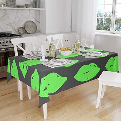 Bonamaison Dekoracja kuchenna, obrus, neonowy zielony dym, 140 x 160 cm – zaprojektowany i wyprodukowany w Turcji Bonamaison Dekoracja kuchenna, obrus, neonowy zielony dym, 140 x 160 cm – zaprojektowany i wyprodukowany w Turcji