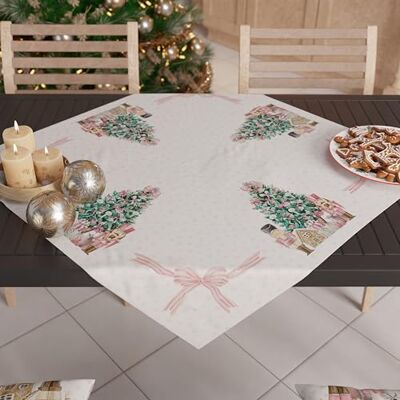 PETTI Artigiani Italiani Świąteczny bieżnik na stół, stół bożonarodzeniowy w kuchni, bieżnik na stół 90 x 90 cm, różowy żołnierzyk na stół, 100% Made in Itay PETTI Artigiani Italiani Świąteczny bieżnik na stół, stół bożonarodzeniowy w kuchni, bieżnik na stół 90 x 90 cm, różowy żołnierzyk na stół, 100% Made in Itay