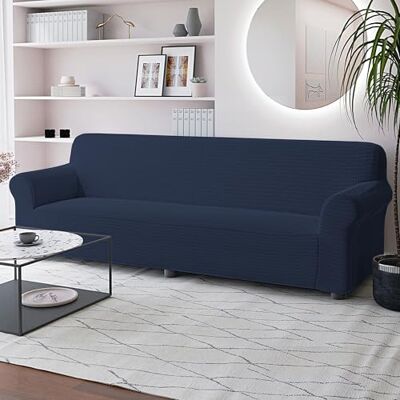 Italian Bed Linen FASHIONABLE pokrowiec na sofę z pełnym pokryciem, ciemnoniebieski 4-osobowy Italian Bed Linen FASHIONABLE pokrowiec na sofę z pełnym pokryciem, ciemnoniebieski 4-osobowy