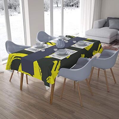 Bonamaison Dekoracja kuchenna, obrus, neonowy żółty, dym, 140 x 200 cm – zaprojektowany i wyprodukowany w Turcji Bonamaison Dekoracja kuchenna, obrus, neonowy żółty, dym, 140 x 200 cm – zaprojektowany i wyprodukowany w Turcji