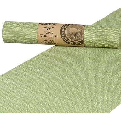 Halbach Jedwabne taśmy papierowe, szerokość 25 cm, długość 1,80 m, nowoczesny bieżnik na stół, zmywalny, dekoracja stołu na zewnątrz, odporna na warunki atmosferyczne, kolor: zielony Halbach Jedwabne taśmy papierowe, szerokość 25 cm, długość 1,80 m, nowoczesny bieżnik na stół, zmywalny, dekoracja stołu na zewnątrz, odporna na warunki atmosferyczne, kolor: zielony