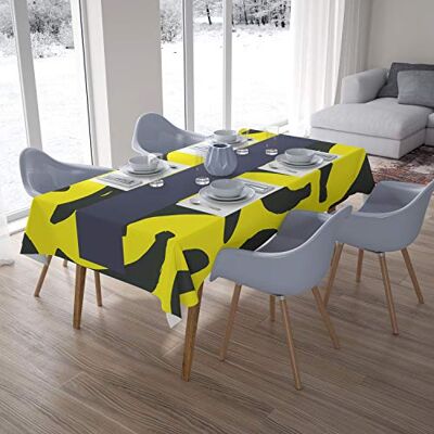 Bonamaison Dekoracja kuchenna, obrus, neonowy żółty, dym, 140 x 200 cm – zaprojektowany i wyprodukowany w Turcji Bonamaison Dekoracja kuchenna, obrus, neonowy żółty, dym, 140 x 200 cm – zaprojektowany i wyprodukowany w Turcji
