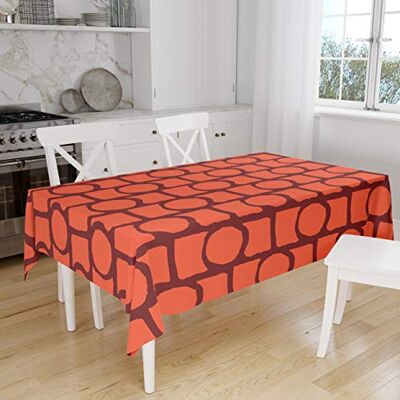 Bonamaison Dekoracja kuchenna, obrus, pomarańczowy bordowy, 140 x 160 cm – zaprojektowany i wyprodukowany w Turcji Bonamaison Dekoracja kuchenna, obrus, pomarańczowy bordowy, 140 x 160 cm – zaprojektowany i wyprodukowany w Turcji