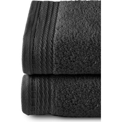 Top Towel Premium Duże ręczniki kąpielowe Ręczniki kąpielowe 2 ręczniki 50 x 100 cm 100% bawełna 600 gramów Czarny Top Towel Premium Duże ręczniki kąpielowe Ręczniki kąpielowe 2 ręczniki 50 x 100 cm 100% bawełna 600 gramów Czarny
