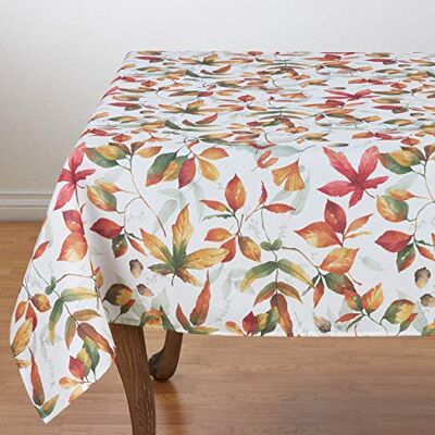 SARO LIFESTYLE 5050.M70S Kolekcja Feuilles Miękki obrus poliestrowy z wzorem jesiennych liśćmi, 100%, wielokolorowy SARO LIFESTYLE 5050.M70S Kolekcja Feuilles Miękki obrus poliestrowy z wzorem jesiennych liśćmi, 100%, wielokolorowy