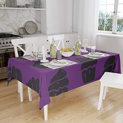 Bonamaison Dekoracja kuchenna, obrus, fioletowy, czarny, 140 x 160 cm – zaprojektowany i wyprodukowany w Turcji Bonamaison Dekoracja kuchenna, obrus, fioletowy, czarny, 140 x 160 cm – zaprojektowany i wyprodukowany w Turcji