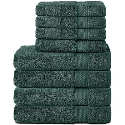 Komfortec Zestaw 8 ręczników ze 100% bawełny, 4 ręczniki kąpielowe 70 x 140 do rąk 50 x 100 cm, frotte, miękkie, duże, ciemnozielone, 4-50 x 100 i 4-70 x 140 ciemnozielone, 4 ręczniki kąpielowe Komfortec Zestaw 8 ręczników ze 100% bawełny, 4 ręczniki kąpielowe 70 x 140 do rąk 50 x 100 cm, frotte, miękkie, duże, ciemnozielone, 4-50 x 100 i 4-70 x 140 ciemnozielone, 4 ręczniki kąpielowe