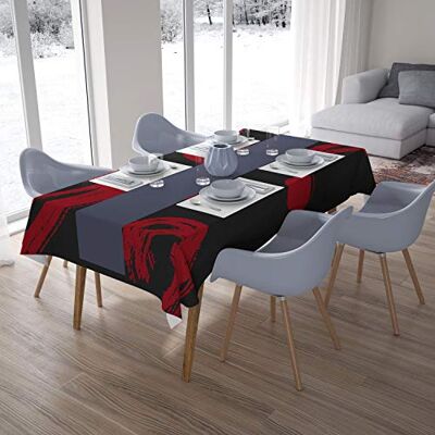Bonamaison Dekoracja kuchenna, obrus, czerwono-czarny, 140 x 200 cm – zaprojektowany i wyprodukowany w Turcji Bonamaison Dekoracja kuchenna, obrus, czerwono-czarny, 140 x 200 cm – zaprojektowany i wyprodukowany w Turcji