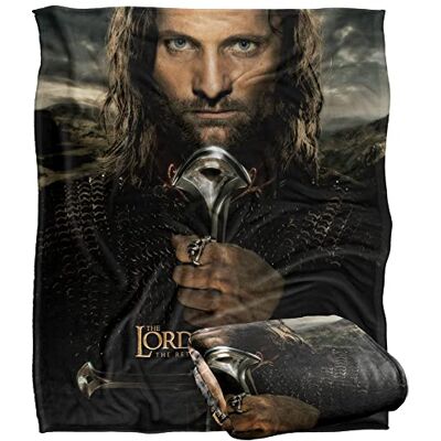LOGOVISION LORD OF THE RINGS ARAGORN Silky Touch super miękki koc narzuta, 152 x 127 cm LOGOVISION LORD OF THE RINGS ARAGORN Silky Touch super miękki koc narzuta, 152 x 127 cm