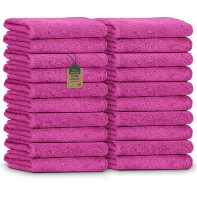 NatureMark Ręczniki Gościnne – Zestaw 20 szt. (30x50 cm), 100% bawełna, certyfikat OEKO-TEX, miękkie, chłonne i łatwe w pielęgnacji – Do łazienki, gości i spa – Różowy NatureMark Ręczniki Gościnne – Zestaw 20 szt. (30x50 cm), 100% bawełna, certyfikat OEKO-TEX, miękkie, chłonne i łatwe w pielęgnacji – Do łazienki, gości i spa – Różowy