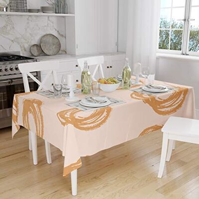 Bonamaison Dekoracja kuchenna, obrus, pomarańczowy, Off White, 140 x 160 cm zaprojektowany i wyprodukowany w Turcji Bonamaison Dekoracja kuchenna, obrus, pomarańczowy, Off White, 140 x 160 cm zaprojektowany i wyprodukowany w Turcji