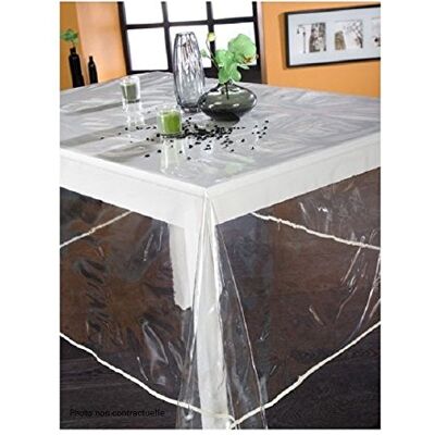 CALITEX Prostokątny plastikowy obrus 140X200 cm TRANSLUCIDE UNI CALITEX Prostokątny plastikowy obrus 140X200 cm TRANSLUCIDE UNI