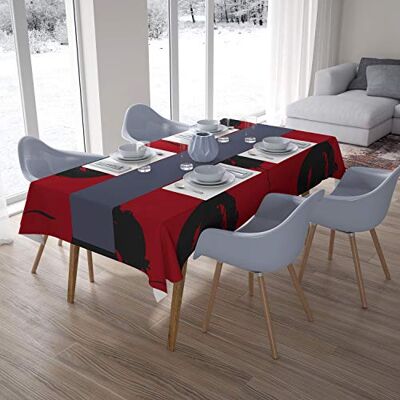 Bonamaison Dekoracja kuchenna, obrus, czerwono-czarny, 140 x 200 cm – zaprojektowany i wyprodukowany w Turcji Bonamaison Dekoracja kuchenna, obrus, czerwono-czarny, 140 x 200 cm – zaprojektowany i wyprodukowany w Turcji