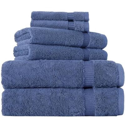 BERIBO Comfort 6-częściowy zestaw tureckich ręczników, 2 x kąpiel, 2 ręce, 2 ręczniki do twarzy, 620 g/m², 100% bawełna (granatowy) BERIBO Comfort 6-częściowy zestaw tureckich ręczników, 2 x kąpiel, 2 ręce, 2 ręczniki do twarzy, 620 g/m², 100% bawełna (granatowy)