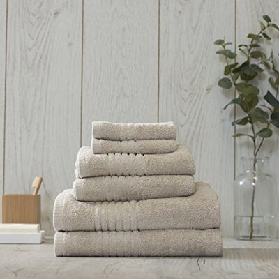 Jeff Banks Home 6-częściowy ręcznik bale, 600 g/m², naturalny, zestaw 6 sztuk Jeff Banks Home 6-częściowy ręcznik bale, 600 g/m², naturalny, zestaw 6 sztuk