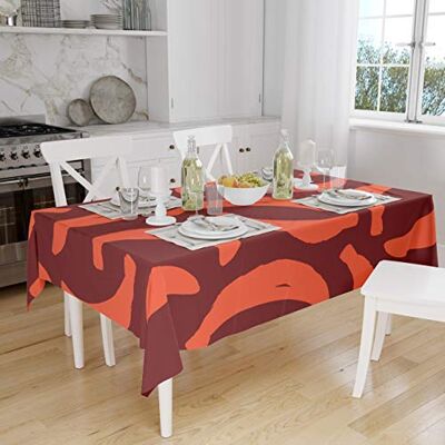 Bonamaison Dekoracja kuchenna, obrus, pomarańczowy bordowy, 140 x 160 cm – zaprojektowany i wyprodukowany w Turcji Bonamaison Dekoracja kuchenna, obrus, pomarańczowy bordowy, 140 x 160 cm – zaprojektowany i wyprodukowany w Turcji