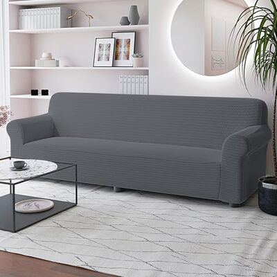 Italian Bed Linen FASHIONABLE pokrowiec na sofę z pełnym pokryciem, ciemnoszary, 4-osobowy Italian Bed Linen FASHIONABLE pokrowiec na sofę z pełnym pokryciem, ciemnoszary, 4-osobowy