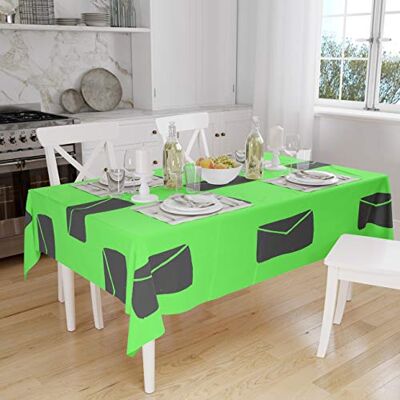 Bonamaison Dekoracja kuchenna, obrus, neonowy zielony dym, 140 x 160 cm – zaprojektowany i wyprodukowany w Turcji Bonamaison Dekoracja kuchenna, obrus, neonowy zielony dym, 140 x 160 cm – zaprojektowany i wyprodukowany w Turcji