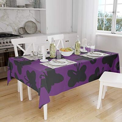 Bonamaison Dekoracja kuchenna, obrus, fioletowy, czarny, 140 x 160 cm – zaprojektowany i wyprodukowany w Turcji Bonamaison Dekoracja kuchenna, obrus, fioletowy, czarny, 140 x 160 cm – zaprojektowany i wyprodukowany w Turcji