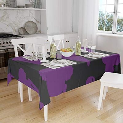 Bonamaison Dekoracja kuchenna, obrus, fioletowy, czarny, 140 x 160 cm zaprojektowany i wyprodukowany w Turcji Bonamaison Dekoracja kuchenna, obrus, fioletowy, czarny, 140 x 160 cm zaprojektowany i wyprodukowany w Turcji
