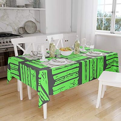 Bonamaison Dekoracja kuchenna, obrus, neonowy zielony opar, 140 x 160 cm zaprojektowany i wyprodukowany w Turcji Bonamaison Dekoracja kuchenna, obrus, neonowy zielony opar, 140 x 160 cm zaprojektowany i wyprodukowany w Turcji