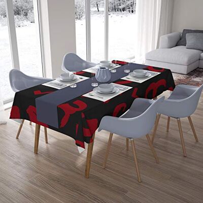 Bonamaison Dekoracja kuchenna, obrus, czerwono-czarny, 140 x 200 cm – zaprojektowany i wyprodukowany w Turcji Bonamaison Dekoracja kuchenna, obrus, czerwono-czarny, 140 x 200 cm – zaprojektowany i wyprodukowany w Turcji