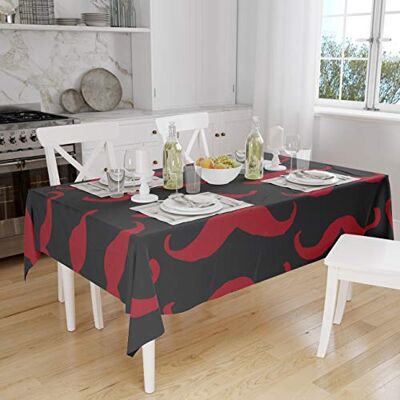 Bonamaison Dekoracja kuchenna, obrus, czerwony czarny, 140 x 160 cm zaprojektowany i wyprodukowany w Turcji Bonamaison Dekoracja kuchenna, obrus, czerwony czarny, 140 x 160 cm zaprojektowany i wyprodukowany w Turcji