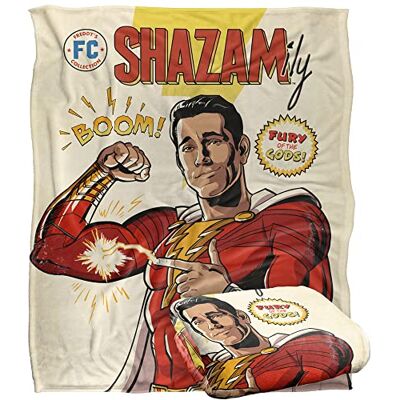 LOGOVISION SHAZAM FILM FURY OF THE GODS Silky Touch super miękki koc narzuta, 152 x 127 cm LOGOVISION SHAZAM FILM FURY OF THE GODS Silky Touch super miękki koc narzuta, 152 x 127 cm