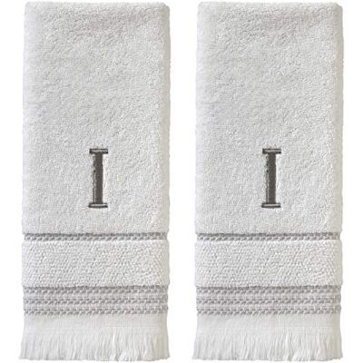 SKL Home codzienny zestaw ręczników z monogramem I, 16 x 26 cm, biały, 2 szt SKL Home codzienny zestaw ręczników z monogramem I, 16 x 26 cm, biały, 2 szt