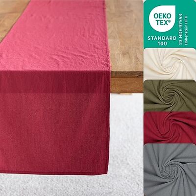 Halbach Seidenbänder Bieżnik na stół szary (40 x 250 cm) – certyfikowany bieżnik ze 100% bawełny – łatwy do czyszczenia i idealny do noszenia na co dzień, bieżnik na stół weselny lub na urodziny Halbach Seidenbänder Bieżnik na stół szary (40 x 250 cm) – certyfikowany bieżnik ze 100% bawełny – łatwy do czyszczenia i idealny do noszenia na co dzień, bieżnik na stół weselny lub na urodziny