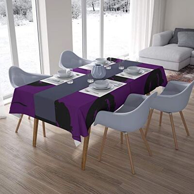 Bonamaison Dekoracja kuchenna, obrus, fioletowy, czarny, 140 x 200 cm – zaprojektowany i wyprodukowany w Turcji Bonamaison Dekoracja kuchenna, obrus, fioletowy, czarny, 140 x 200 cm – zaprojektowany i wyprodukowany w Turcji