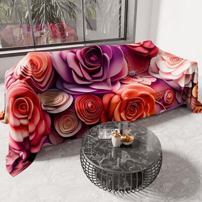 PETTI Artigiani Italiani Ręcznik z mikrofibry, narzuta na sofę, narzuta na sofę 300 x 270 cm, wzór kwiatowy 05 17, zmywalny pokrowiec na łóżko, narzuta na łóżko i nakrycie stołu PETTI Artigiani Italiani Ręcznik z mikrofibry, narzuta na sofę, narzuta na sofę 300 x 270 cm, wzór kwiatowy 05 17, zmywalny pokrowiec na łóżko, narzuta na łóżko i nakrycie stołu