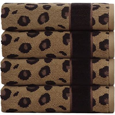 COTTON CRAFT Ręczniki do rąk, z nadrukiem zwierzęcym, safari, dekoracyjne, 100% bawełna, żakardowe, łazienkowe, do twarzy, super miękkie, szybkoschnące, chłonne, luksusowe ręczniki dla gości, łatwe w COTTON CRAFT Ręczniki do rąk, z nadrukiem zwierzęcym, safari, dekoracyjne, 100% bawełna, żakardowe, łazienkowe, do twarzy, super miękkie, szybkoschnące, chłonne, luksusowe ręczniki dla gości, łatwe w