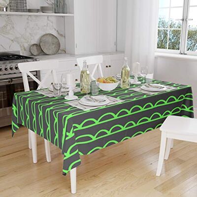 Bonamaison Dekoracja kuchenna, obrus, neonowy zielony opar, 140 x 160 cm zaprojektowany i wyprodukowany w Turcji Bonamaison Dekoracja kuchenna, obrus, neonowy zielony opar, 140 x 160 cm zaprojektowany i wyprodukowany w Turcji