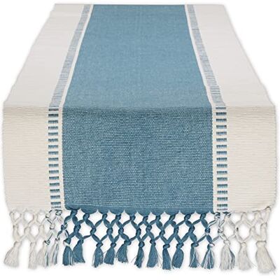 DII Tkany bieżnik na stół, bawełna, niebieski (Storm Blue), 13 x 72 cm DII Tkany bieżnik na stół, bawełna, niebieski (Storm Blue), 13 x 72 cm