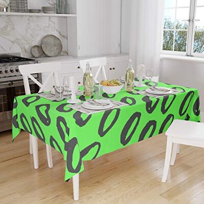 Bonamaison Dekoracja kuchenna, obrus, neonowy zielony opar, 140 x 160 cm zaprojektowany i wyprodukowany w Turcji Bonamaison Dekoracja kuchenna, obrus, neonowy zielony opar, 140 x 160 cm zaprojektowany i wyprodukowany w Turcji