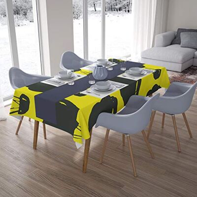Bonamaison Dekoracja kuchenna, obrus, neonowy żółty, dym, 140 x 200 cm – zaprojektowany i wyprodukowany w Turcji Bonamaison Dekoracja kuchenna, obrus, neonowy żółty, dym, 140 x 200 cm – zaprojektowany i wyprodukowany w Turcji