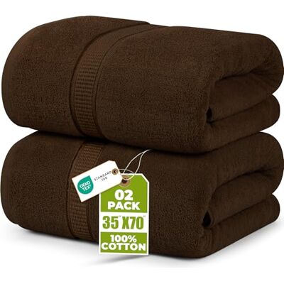 Utopia Towels Bardzo duży ręcznik premium (90 x 180 cm, 8 sztuk) – 100% bawełna typu ring-spun, bardzo chłonny i szybkoschnący, super miękki ręcznik jakości hotelowej (ciemnobrązowy) Utopia Towels Bardzo duży ręcznik premium (90 x 180 cm, 8 sztuk) – 100% bawełna typu ring-spun, bardzo chłonny i szybkoschnący, super miękki ręcznik jakości hotelowej (ciemnobrązowy)
