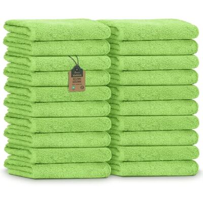 NatureMark Ręczniki Gościnne – Zestaw 20 szt. (30x50 cm), 100% bawełna, certyfikat OEKO-TEX, miękkie, chłonne i łatwe w pielęgnacji – Do łazienki, gości i spa – Zielone Jabłko NatureMark Ręczniki Gościnne – Zestaw 20 szt. (30x50 cm), 100% bawełna, certyfikat OEKO-TEX, miękkie, chłonne i łatwe w pielęgnacji – Do łazienki, gości i spa – Zielone Jabłko