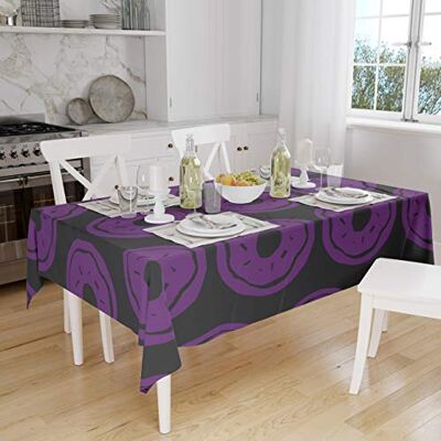 Bonamaison Dekoracja kuchenna, obrus, fioletowy, czarny, 140 x 160 cm zaprojektowany i wyprodukowany w Turcji Bonamaison Dekoracja kuchenna, obrus, fioletowy, czarny, 140 x 160 cm zaprojektowany i wyprodukowany w Turcji