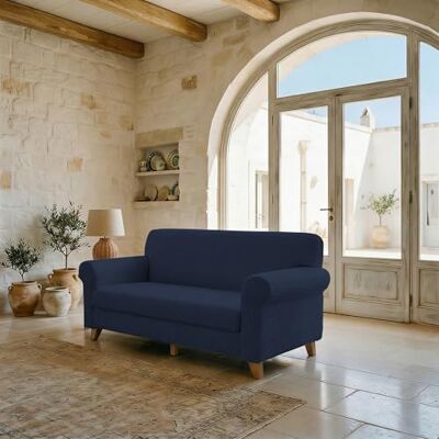 Italian Bed Linen FASHIONABLE pokrowiec na sofę, ciemnoniebieski, 2-osobowy Italian Bed Linen FASHIONABLE pokrowiec na sofę, ciemnoniebieski, 2-osobowy