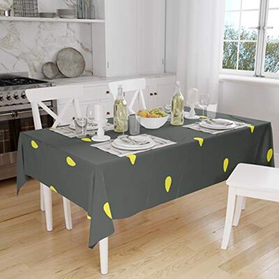 Bonamaison Dekoracja kuchenna, obrus, neonowy żółty, opar, 140 x 160 cm zaprojektowany i wyprodukowany w Turcji Bonamaison Dekoracja kuchenna, obrus, neonowy żółty, opar, 140 x 160 cm zaprojektowany i wyprodukowany w Turcji