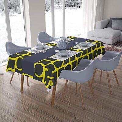Bonamaison Dekoracja kuchenna, obrus, neonowy żółty, dym, 140 x 200 cm – zaprojektowany i wyprodukowany w Turcji Bonamaison Dekoracja kuchenna, obrus, neonowy żółty, dym, 140 x 200 cm – zaprojektowany i wyprodukowany w Turcji