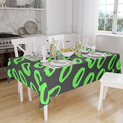 Bonamaison Dekoracja kuchenna, obrus, neonowy zielony opar, 140 x 160 cm zaprojektowany i wyprodukowany w Turcji Bonamaison Dekoracja kuchenna, obrus, neonowy zielony opar, 140 x 160 cm zaprojektowany i wyprodukowany w Turcji